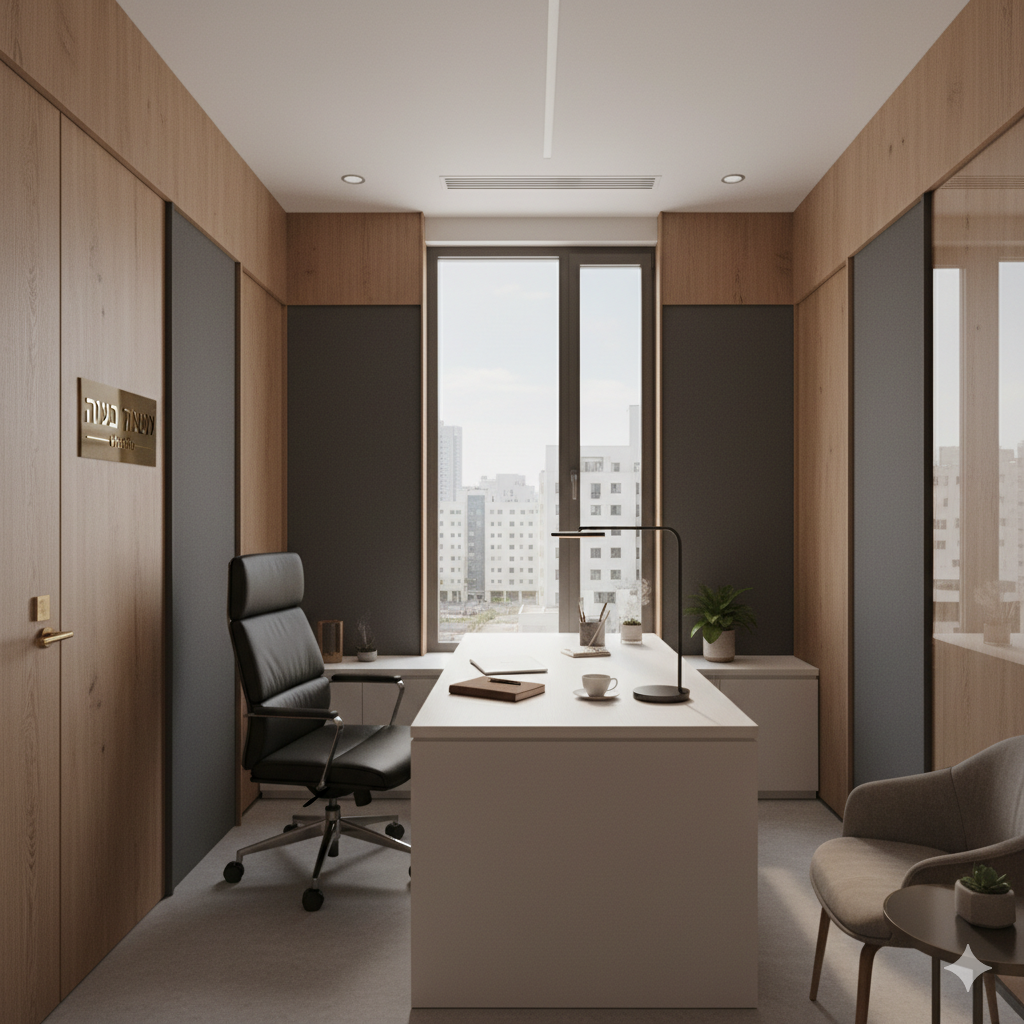 חללי עבודה לעורכי דין בחריש: משרד פרטי, שקט ומכובד לפי שעה | פינה לשבת