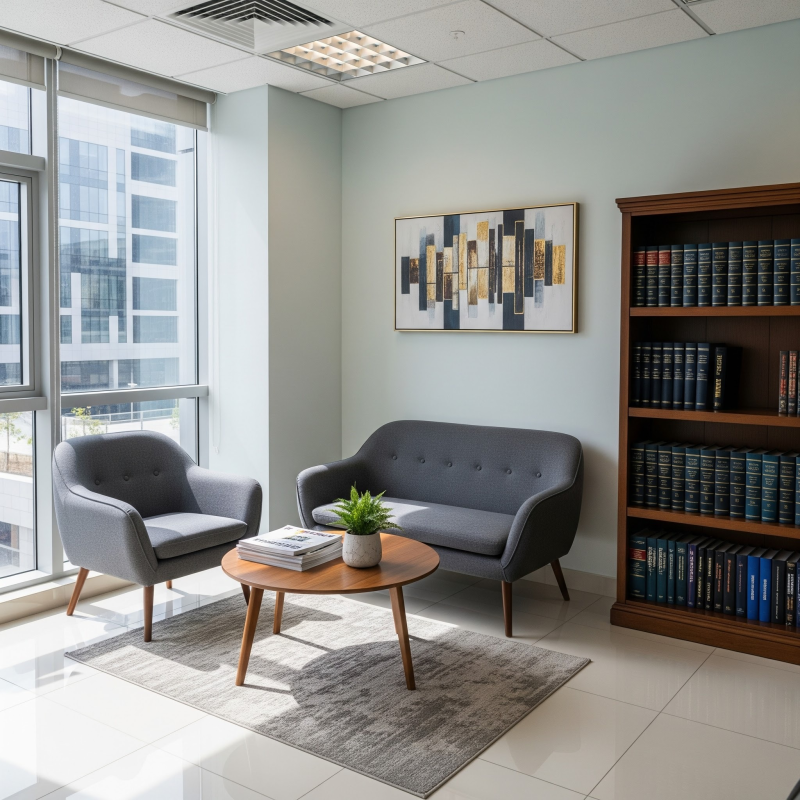 משרד להשכרה לעורכי דין בחריש - פינה לשבת