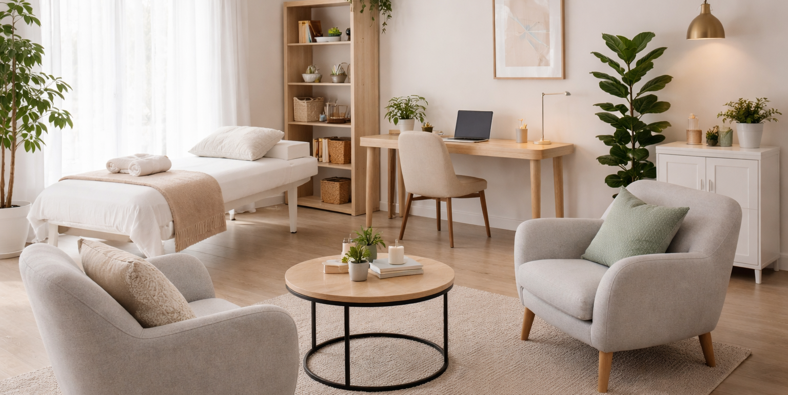 : קליניקה להשכרה בחריש: חללי טיפול מעוצבים ודיסקרטיים | פינה לשבת